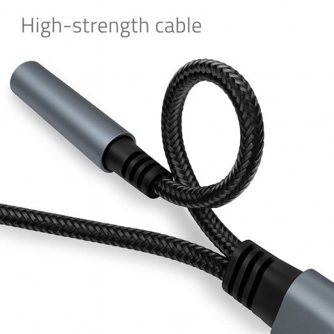 Qoltec Adapter USB-C 2w1 | USB-C | Jack 3.5mm | PD 15W | 10cm