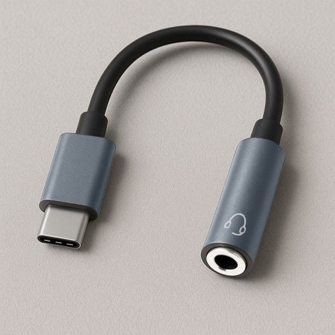 Qoltec Adapter USB-C | Jack 3.5mm | 10 cm