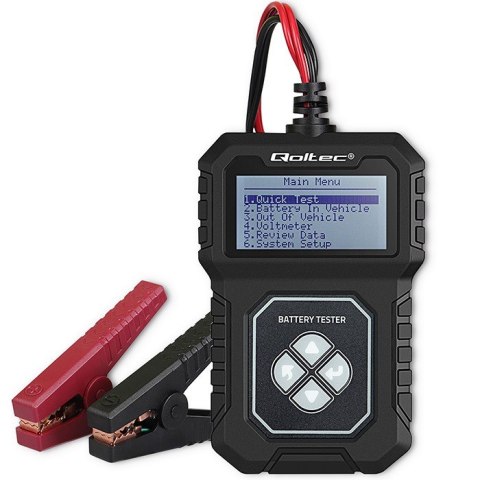 Qoltec Cyfrowy Tester akumulatora z LCD | 12V | AGM | GEL | STD | 30- 220Ah