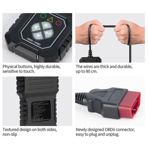 Qoltec Cyfrowy Tester diagnostyczny ProLine | OBDII EOBD | 8V-25V | Dualsystem