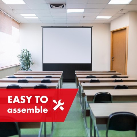 MACLEAN PRZENOŚNY EKRAN PROJEKCYJNY, KOMPAKTOWY, PODŁOGOWY, 16:9 MC-210