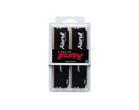 Kingston Pamięć DDR5 Fury Beast 128GB(2*64GB)/5600 CL36 czarna