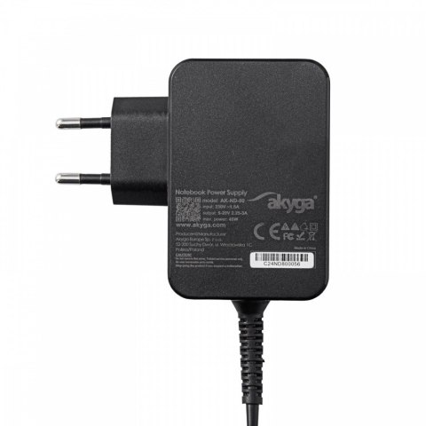 AKYGA Zasilacz USB-C 45W 20V/2.25-3A PD 3.0