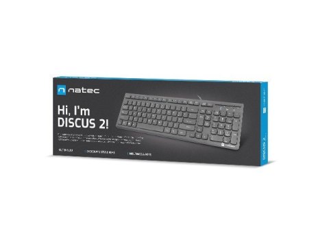 Natec Klawiatura Discus 2 slim czarna
