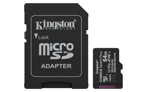 KINGSTON microSDXC 64GB Canvas Select Plus 3 + ADP