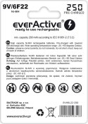 EverActive Akumulatorek 6F22/9V NI-MH 250 mAh 1 szt. ready to use