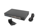 Lanberg Przełącznik Switch 16X100MB POE+/2XCombo niezarządzalny rack 19 cali Gigabit Ethernet 250W