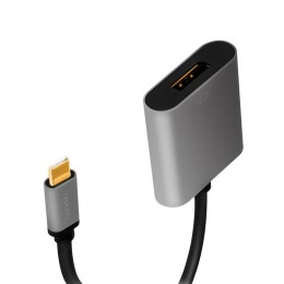 LogiLink Adapter USB-C do DP/F, 4K/60Hz, Aluminiowy 0.15m