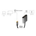 LogiLink Adapter USB-C do HDMI/F ,4K/60Hz aluminiowy 0.15m