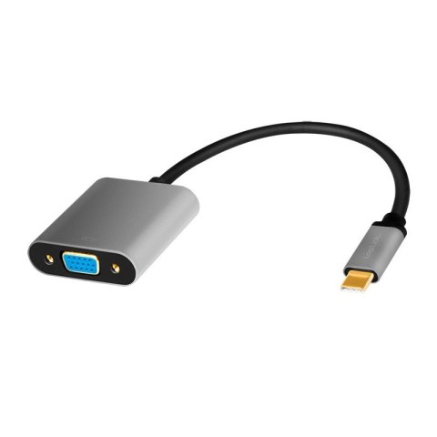 LogiLink Adapter USB-C do VGA, 1080p, aluminiowy 0.15m