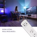 Qoltec Listwa antyprzepięciowa | 4 gniazda | 2xUSB | 1.8m | Biała