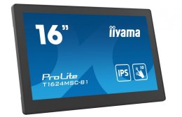 IIYAMA Monitor 15.6 cali T1624MSC-B1 IPS,poj.10pkt.450cd,24/7,media player,6H