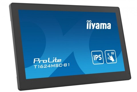IIYAMA Monitor 15.6 cali T1624MSC-B1 IPS,poj.10pkt.450cd,24/7,media player,6H