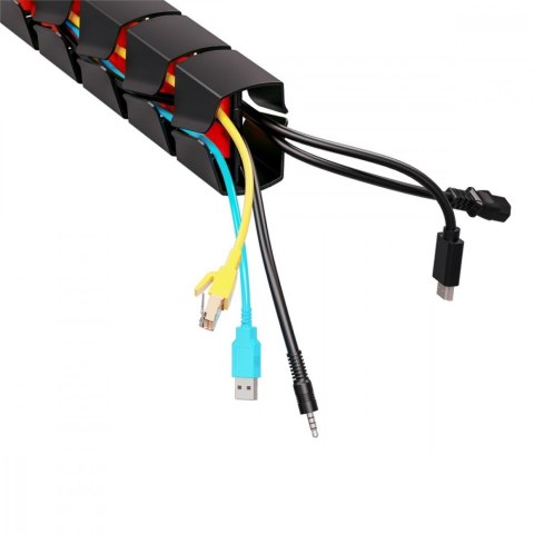 Maclean Organizer kabli, 1345mm czarno czerwony RS125