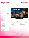 Toshiba Telewizor QLED 43 cale 43QV3463DG