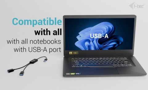 I-tec HUB USB-A Cable 2 port (2x USB-A)