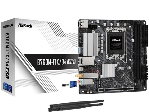 ASRock Płyta główna B760M-ITX D4 WIFI s1700 2DDR4 mITX M.2 USB-C