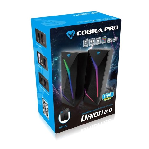 Media-Tech Głośniki COBRA PRO URION 2.0 MT3172 Gamingowe/Line-in/Bluetooth 5.0/RGB/Moduł sterujący/Jack 3,5/USB/RMS 8W/PMPO 320W