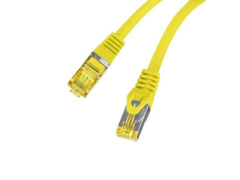 Lanberg Patchcord kat.6a S/FTP LSZH CU 0.25m żółty fluke