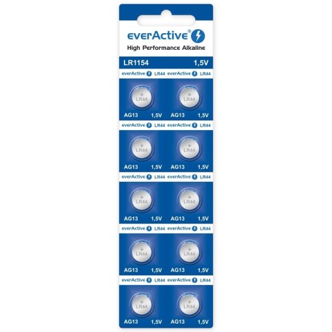 EverActive Baterie alkaliczne mini AG13/G13/LR1154/LR44 blister 10 szt.