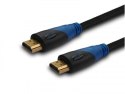 Savio Kabel HDMI (M) 3m, oplot nylonowy, złote końcówki, v1.4 high speed, ethernet/3D, CL-07