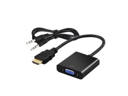 Savio Adapter HDMI (M) - VGA (F) z audio, CL-23/B