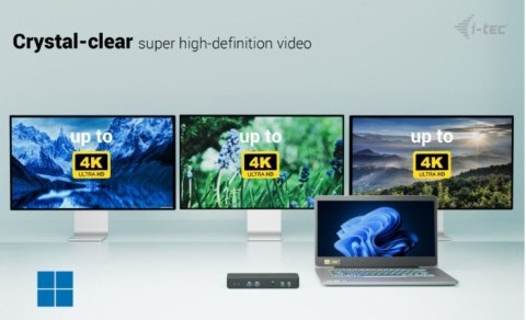 I-tec Stacja dokująca USB-C Intelligent Triple Display Docking Station Power Delivery 100W