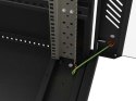 Lanberg Szafa instalacyjna rack stojąca 19" 22U 600x1000 czarna drzwi perforowane ( flat pack)