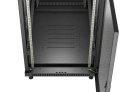 Lanberg Szafa instalacyjna rack stojąca 19" 22U 600x1000 czarna drzwi perforowane ( flat pack)