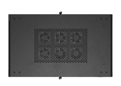 Lanberg Szafa instalacyjna rack stojąca 19" 22U 600x1000 czarna drzwi perforowane ( flat pack)