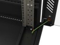 Lanberg Szafa instalacyjna rack stojąca 19" 22U 600x1000 czarna drzwi przeszkolne ( flat pack)