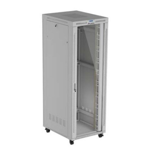 Lanberg Szafa instalacyjna rack stojąca 47U 800x1000 szara drzwi przeszkolne LCD ( flat pack) V2