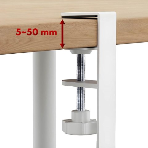 MACLEAN ORGANIZER PODBIURKOWY NA KABLE, MAX. OBCIĄŻENIE 5KG, MAX. 728MM, BIAŁY MC-103 W