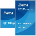 IIYAMA Monitor 65 cali LH6581UHSG-1AG 24/7,VA,ANDROID 14,4K, 2x10W, WiFi, UCHWYT ŚCIENNY, 2xHDMI, USB-C, RJ45, IR, 2xUSB, WHITE