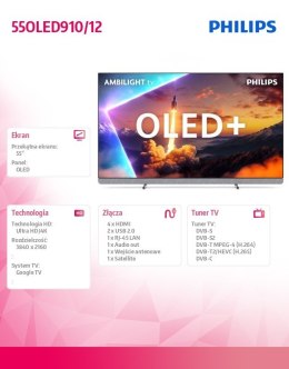 Philips Telewizor 55 cali OLED 55OLED910/12