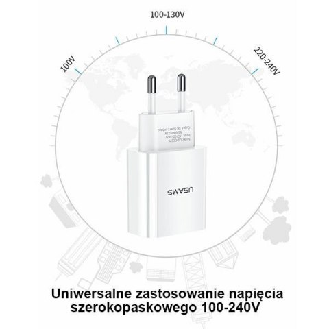 USAMS Ładowarka sieciowa T18 1xUSB 2,1A Head