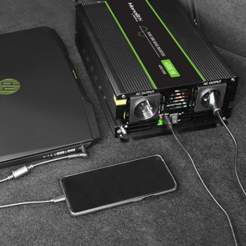 Qoltec Monolith adapter zasilający/ inwentor Automatyczna 4000 W Czarny