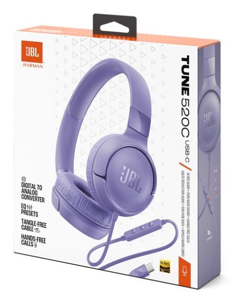Słuchawki nauszne JBL Tune520C USB-C Purple