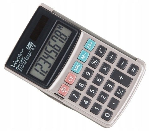 Vector Kalkulator kieszonkowy DK-050, szary