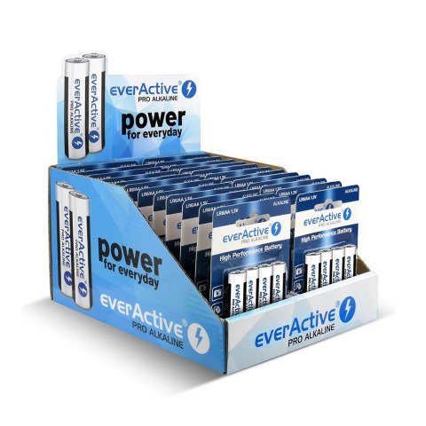 EverActive Baterie LR6/AA Pro Alkaline display handlowy 96 szt.