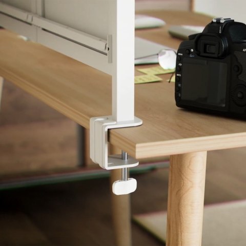 ERGO OFFICE PRZEGRODA BIURKOWA / ORGANIZER, MAX. OBCIĄŻENIE 10KG, BIAŁA I KORKOWA TABLICA, SZEROKOŚĆ 1250MM, BIAŁA ER-300 W