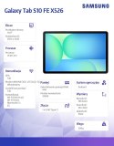 Samsung Tablet Galaxy Tab S10 FE X526 10.9 cala 5G 8/128GB Enterprise Edition szary