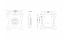 Edbak GD03 Uchwyt ścienny monitora VESA 75x75 - 100x100 10 kg