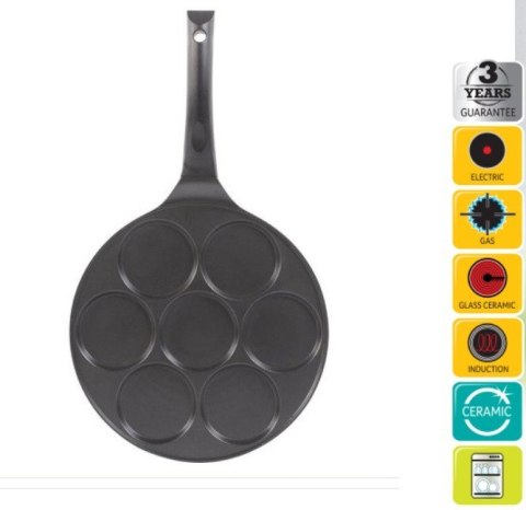 Lamart Patelnia Aluminiowa na 7 placków z powłoka non-stick 27cm