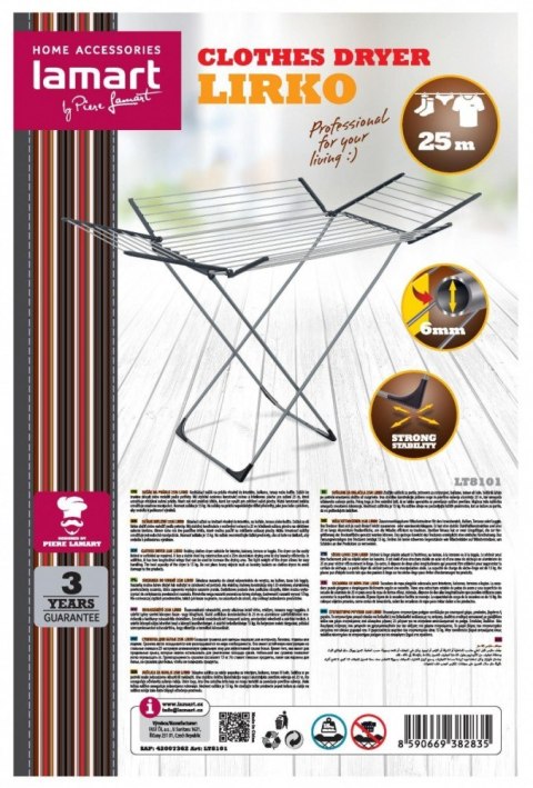 Lamart Suszarka uniwersalna LIRKO LT8101 powierzchnia 25 metrów