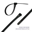 Qoltec Opaski zaciskowe wielorazowe/trytytki | 7.2*350mm | Nylon UV | Czarne