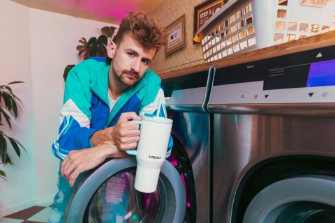 Kubek termiczny ze słomką Kambukka Rio Tumbler 950ml, Frosty Coconut