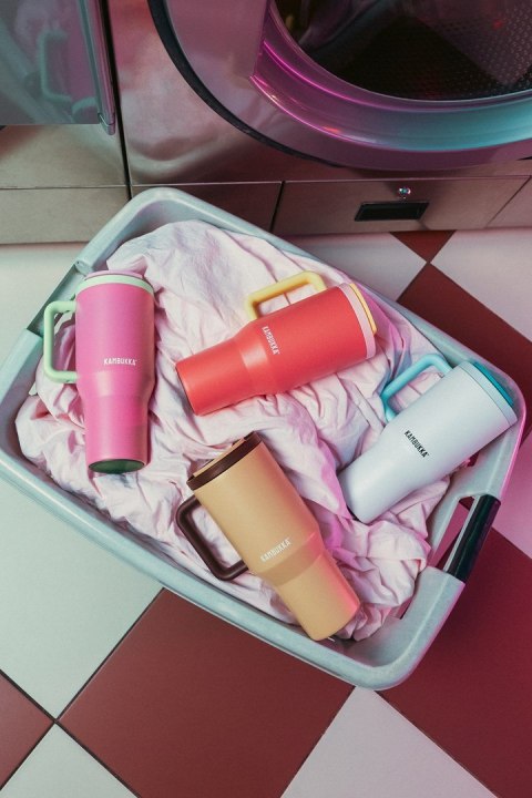 Kubek termiczny ze słomką Kambukka Rio Tumbler 950ml, Pink Papaya