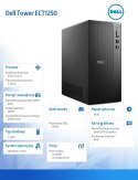 Dell Komputer Dell Tower ECT1250 Win11Pro i3-14100/8GB/512GB SSD/UHD 730/WLAN + BT/Kb & Mouse/3YPS
