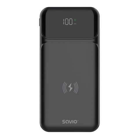 Savio Powerbank bezprzewodowy 10000 mAh, BA-09